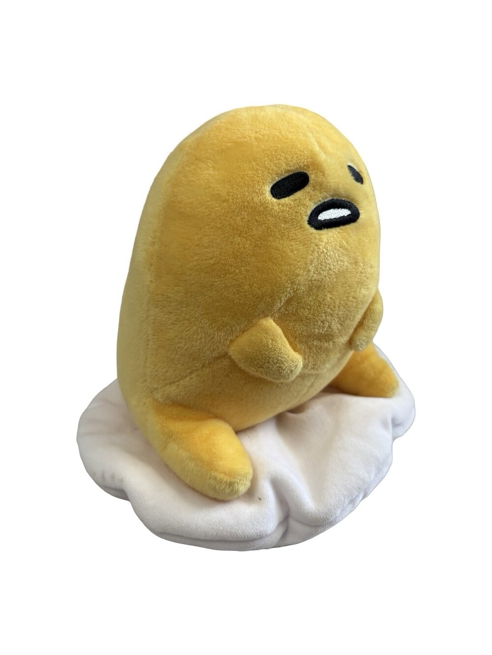 Sanrio Gudetama The Lazy Egg Plush Toy Doll Sitting On Egg Shell 9”